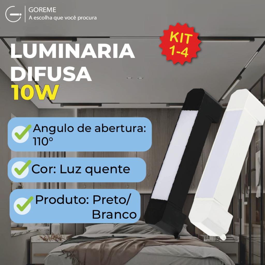 Luminária LED Slim: Iluminação Eficiente 10W