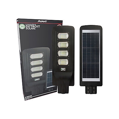 Luminária LED Solar Detroit 120W 6500K IP65 – Iluminação Externa Potente
