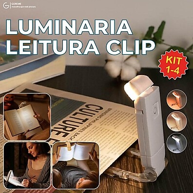 Luminária Leitura LED: 4x Mais Luz e Praticidade!