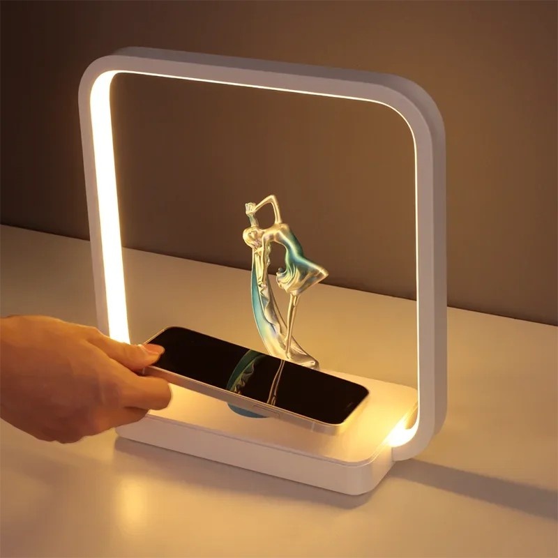 Luminária Noturna com Carregador Sem Fio: Design Moderno