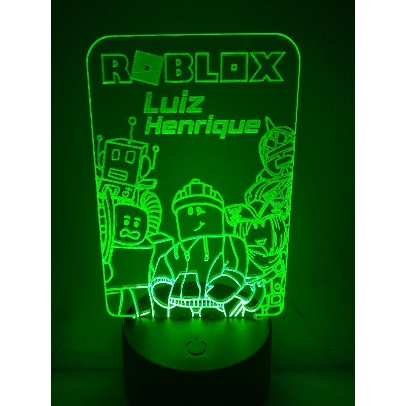 Luminária Roblox RGB: 16 Cores e Personalização!