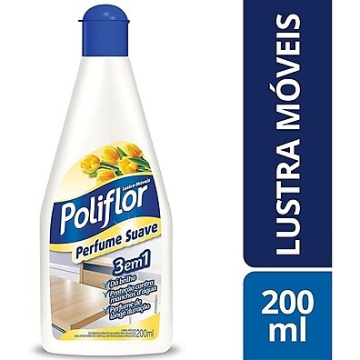 Lustra Móveis Poliflor Perfume Suave 200ml – Brilho e Proteção Duradoura