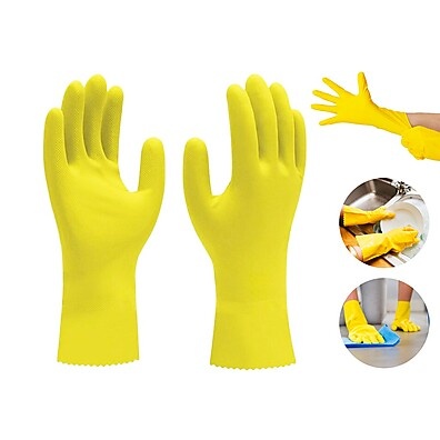 Luva de Látex Amarela: Proteção Imbatível!