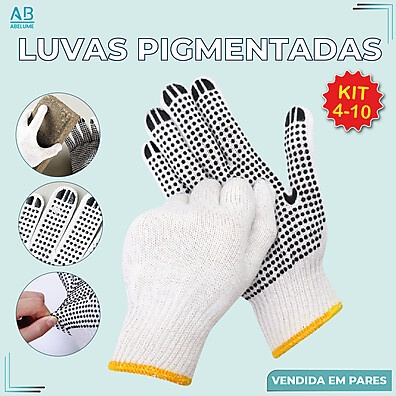 Luva de Malha Emborrachada Preta – Proteção e Adere
