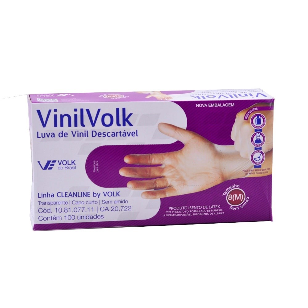 Luva de Vinil Volk: Proteção e Sensibilidade