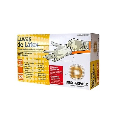 Luva Descarpack Látex: Proteção Essencial (100 Unid.)