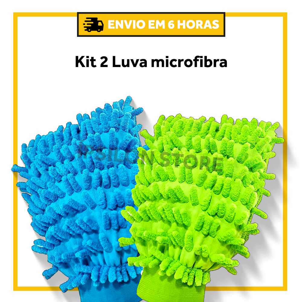 Luva Microfibra: Limpeza Impecável para Carro e Casa!