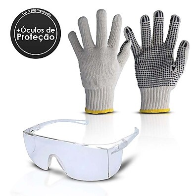 Luva + Óculos de Proteção: Segurança Total!