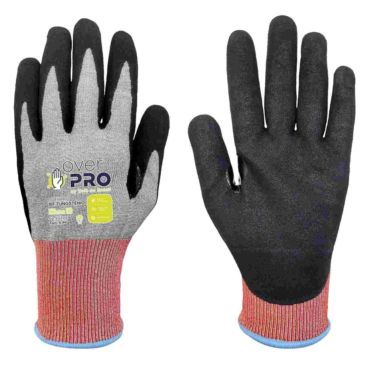 Luva Overpro 18F Tungstênio: Proteção e Precisão para Tarefas Pesadas