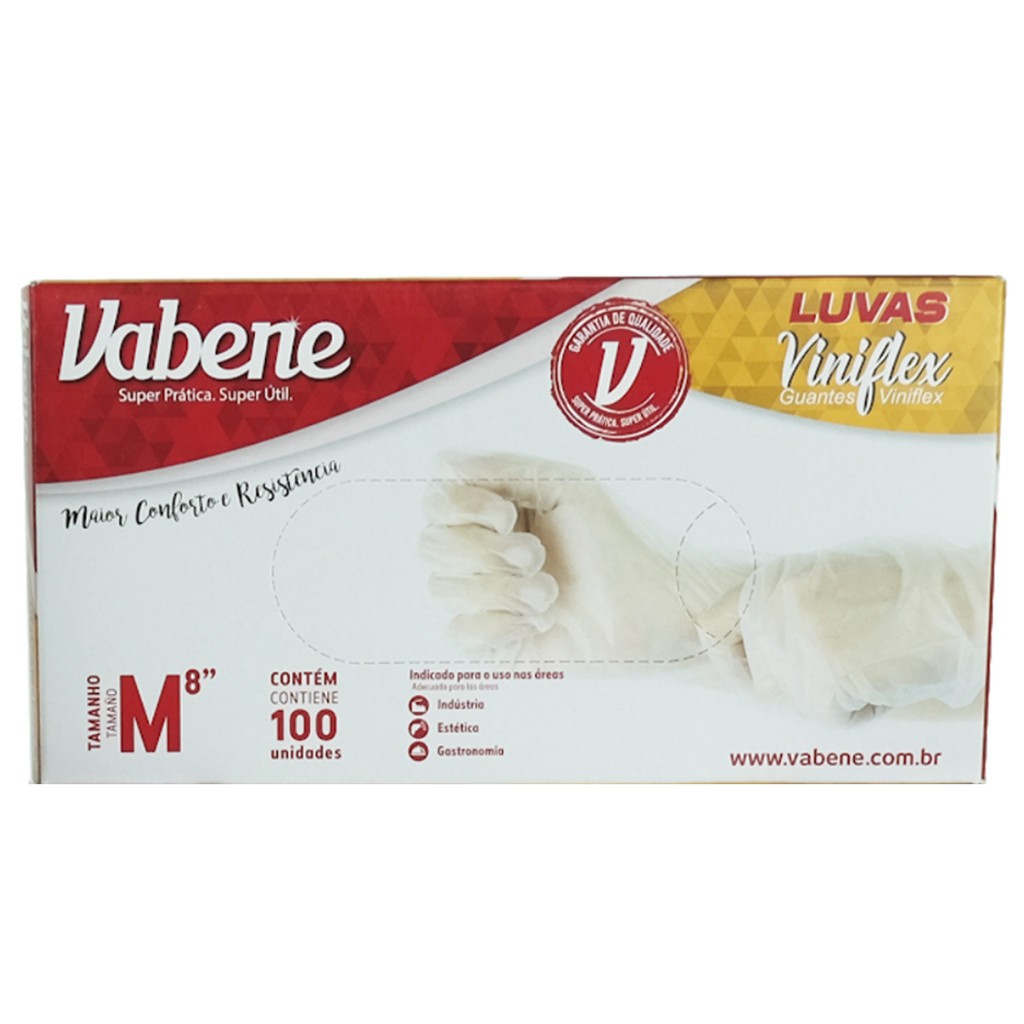 Luva Vinilflex Sem Pó 100 Unidades: Segurança e Conforto
