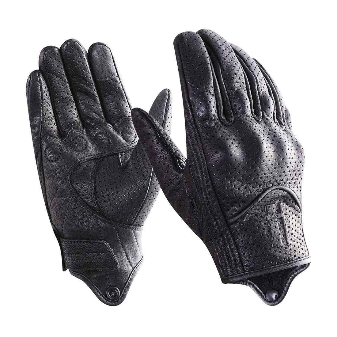 Luvas de Couro Masculinas Harssidanzar GM028: Proteção, Conforto e Tecnologia Touchscreen para Motociclistas
