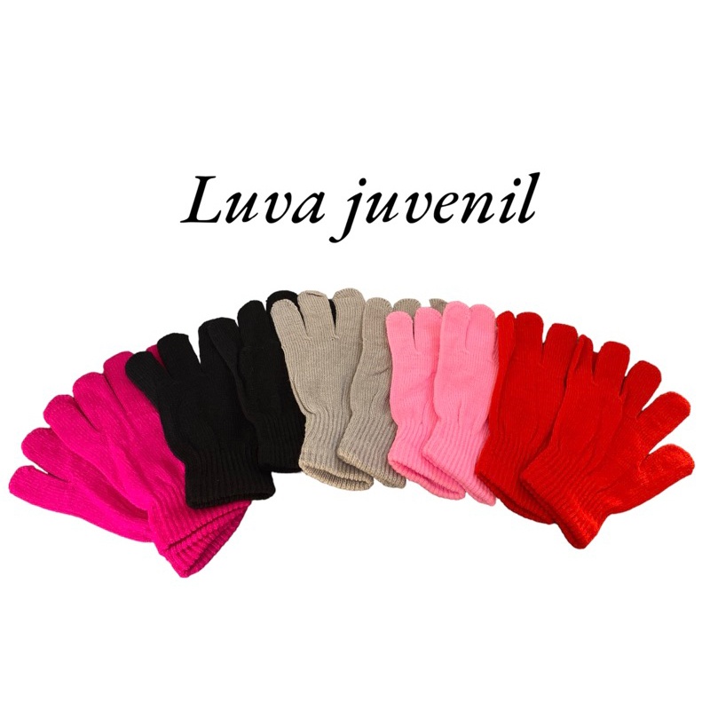 Luvas de Lã Coloridas para Juvenis: Proteção Contra o Frio