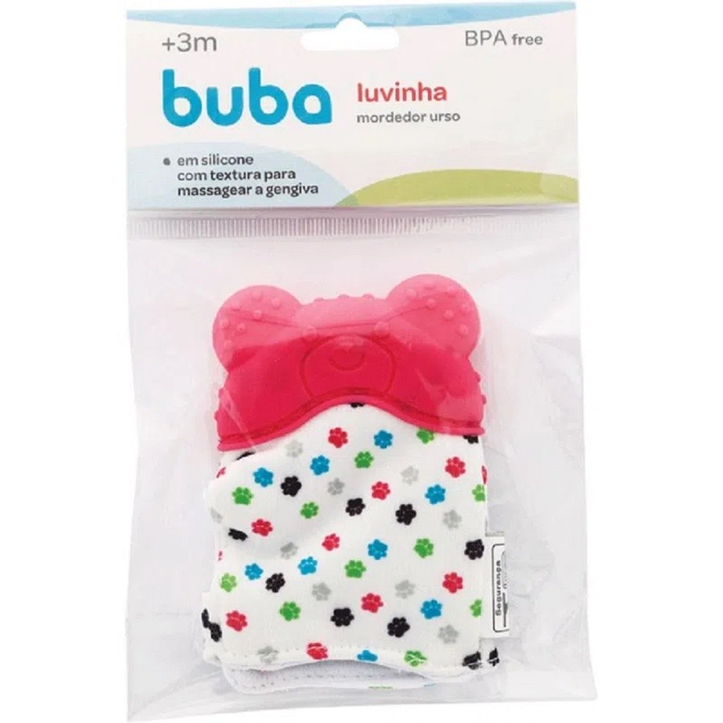 Luvinha Mordedor Urso Rosa Buba: Alívio para a Dentição!