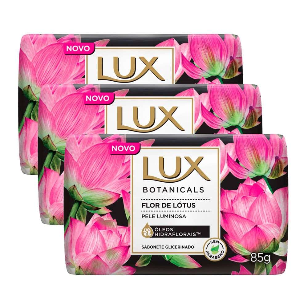 Lux Botanicals Flor de Lótus: Kit 3 Sabonetes Luminosos