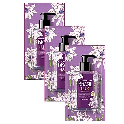 Lux Dama da Noite: Kit 3 Refis Sabonete 240ml