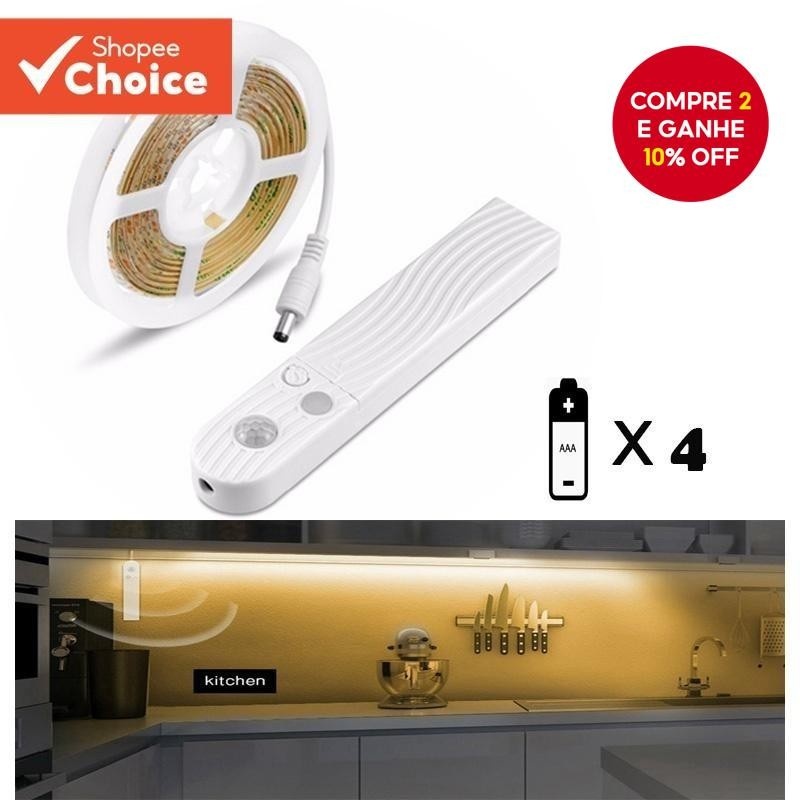 Luz de Armário com Sensor: Ilumine sem Tocar!