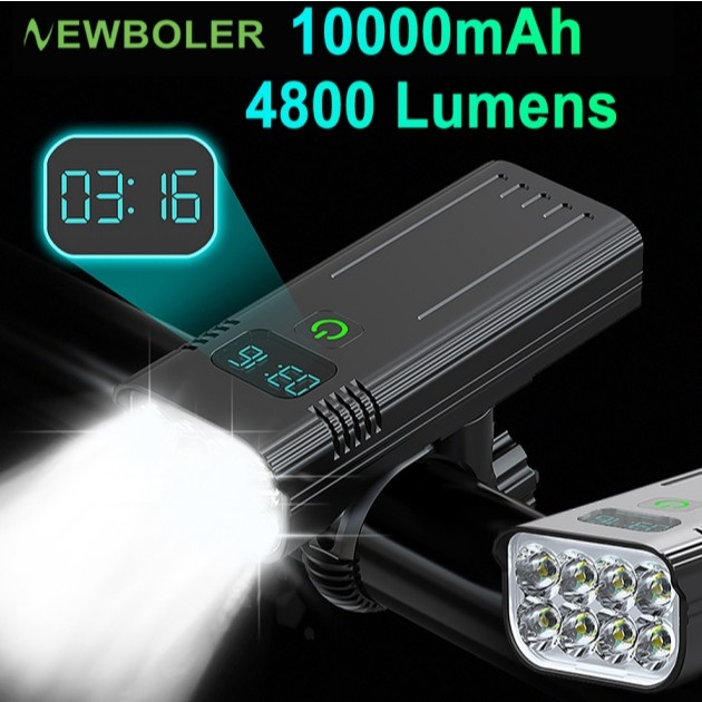 Luz de Bike NEWBOLER 4800 Lúmens: Ilumine a Noite!