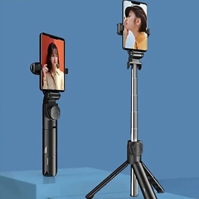 Bastão de Selfie Bluetooth com Tripé e Luz