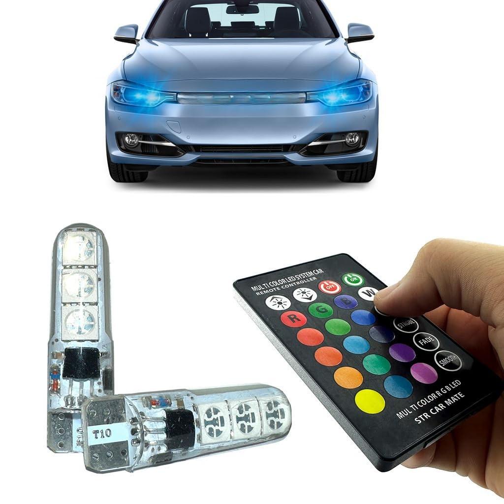 Lâmpada Automotiva LED RGB 16 Cores com Controle e App - Farolete e Meia Luz