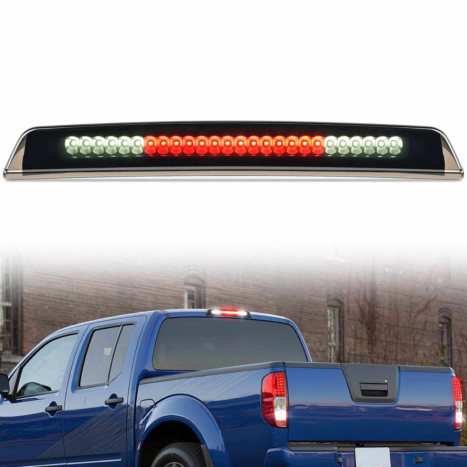Terceira Luz de Freio LED Nilight Fumê para Nissan Titan e Frontier | Mais Segurança e Estilo