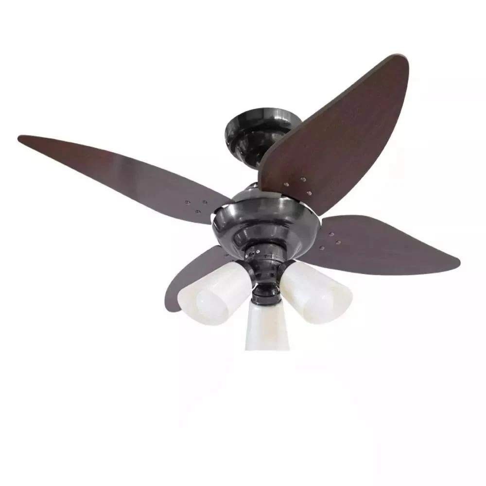 Ventilador de Teto Salvante 110/127V 4P com Luz - Tron/Fume | Potente e Silencioso