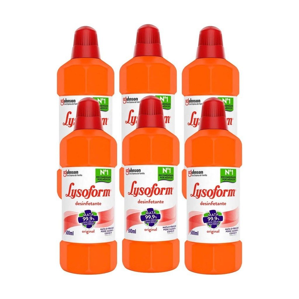 Lysoform 500ml: Kit com 6 Desinfetantes Essenciais