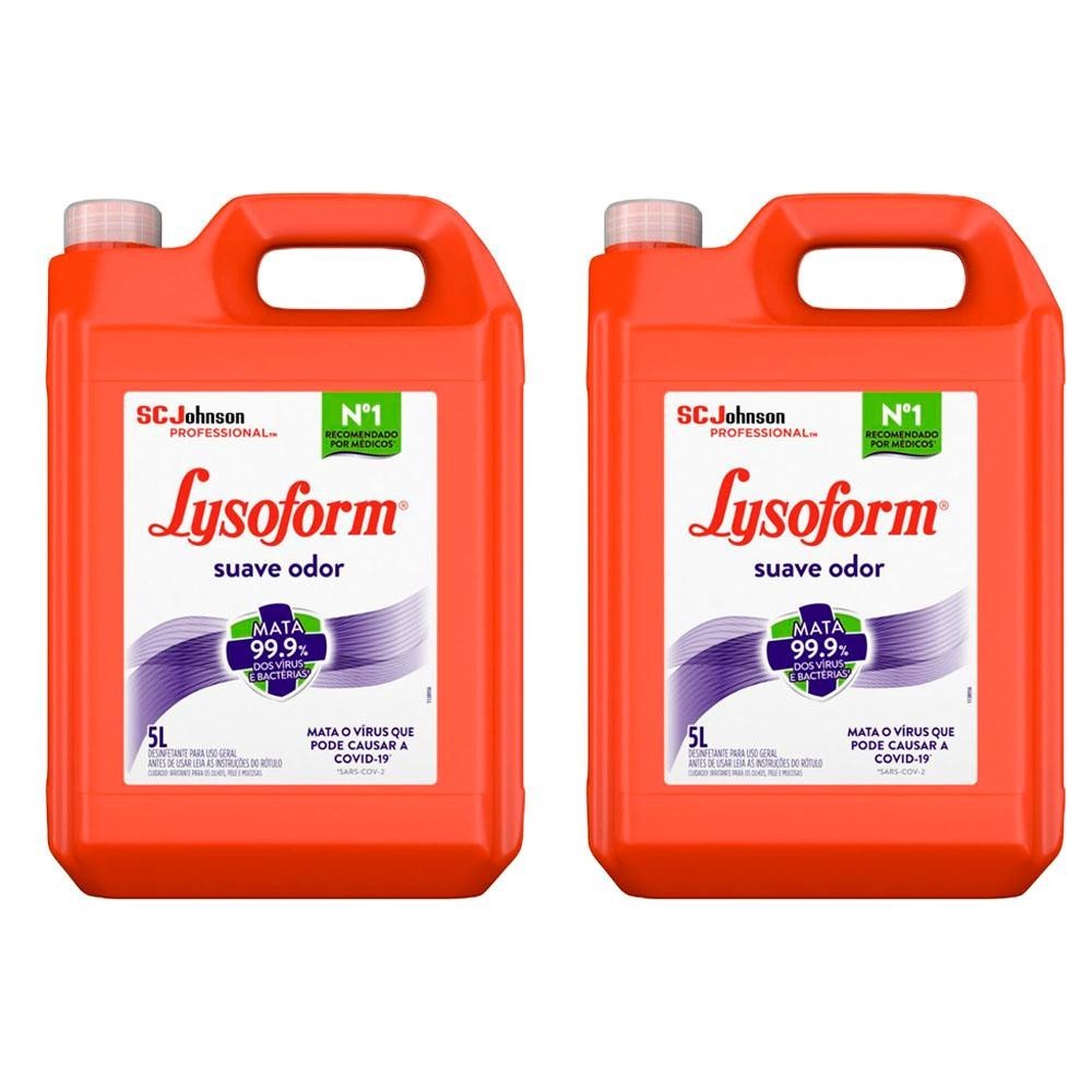 Lysoform 5L: Kit com 2 Desinfetantes e Odor Suave