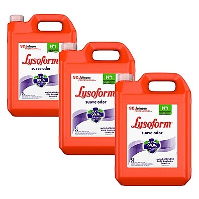 Lysoform 5L: Kit com 3 Desinfetantes e Perfume!