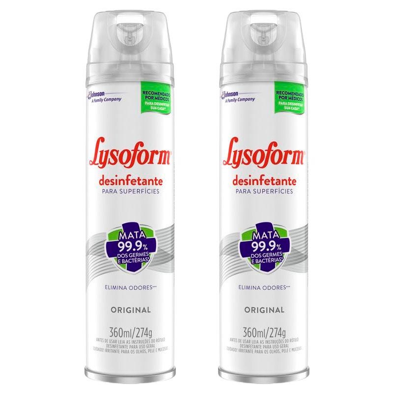 Lysoform Aerossol: Kit 2 Desinfetantes 360ml