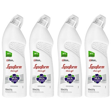 Lysoform Cloro Gel: Kit com 4 Unidades de 500ml
