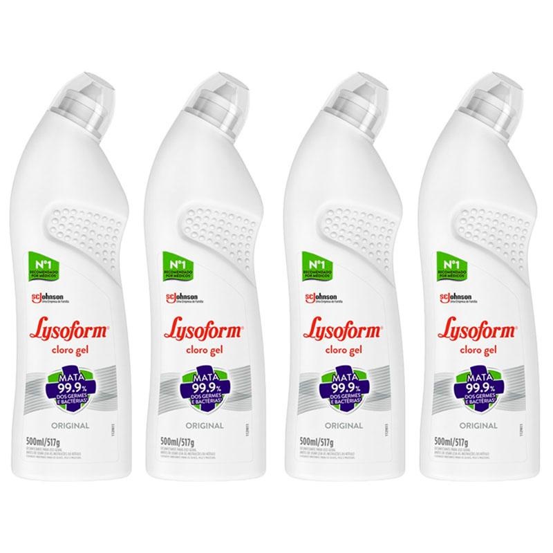 Lysoform Gel: Kit com 4 Desinfetantes 500ml