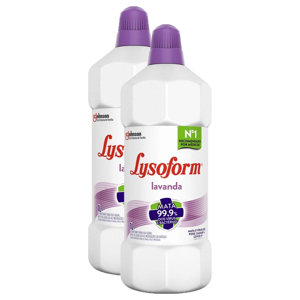 Lysoform Lavanda: Kit 2 Desinfetantes 1L