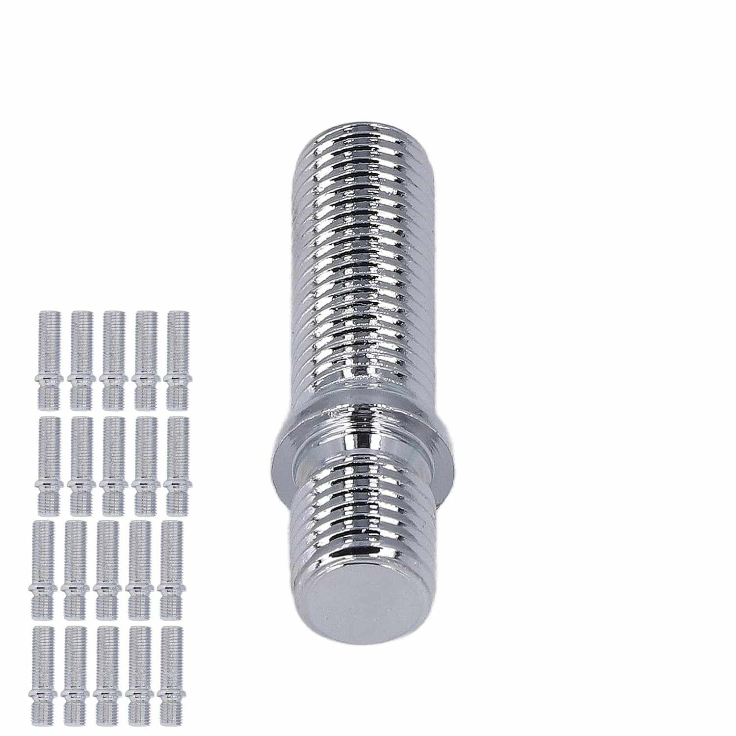 Adaptador de Parafuso de Roda M12x1.25 para M12x1.5: 20 Peças 50mm para Veículos Europeus