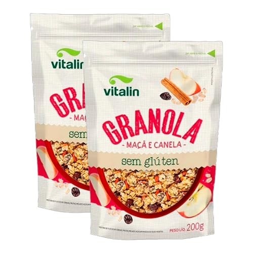 Kit 2X: Granola Maçã e Canela Sem Glúten Vitalin 200g