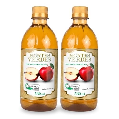 Kit 2 Vinagre De Maçã Orgânico Acidez 5% Montes Verdes 530 ml