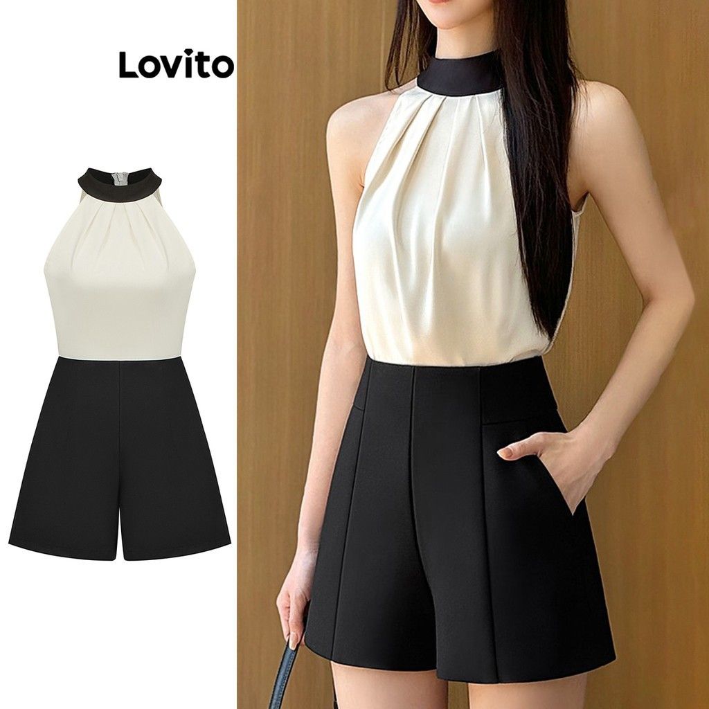macacao-feminino-lovito-plissado-colorblock-e-casual