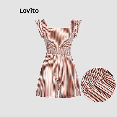 Macacão Listrado Lovito: Elegância Casual