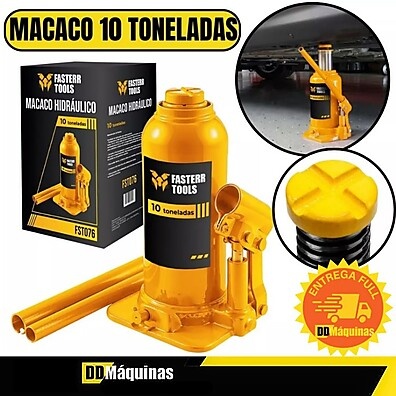 Macaco Hidráulico 10 Toneladas Fasterr: Força e Segurança