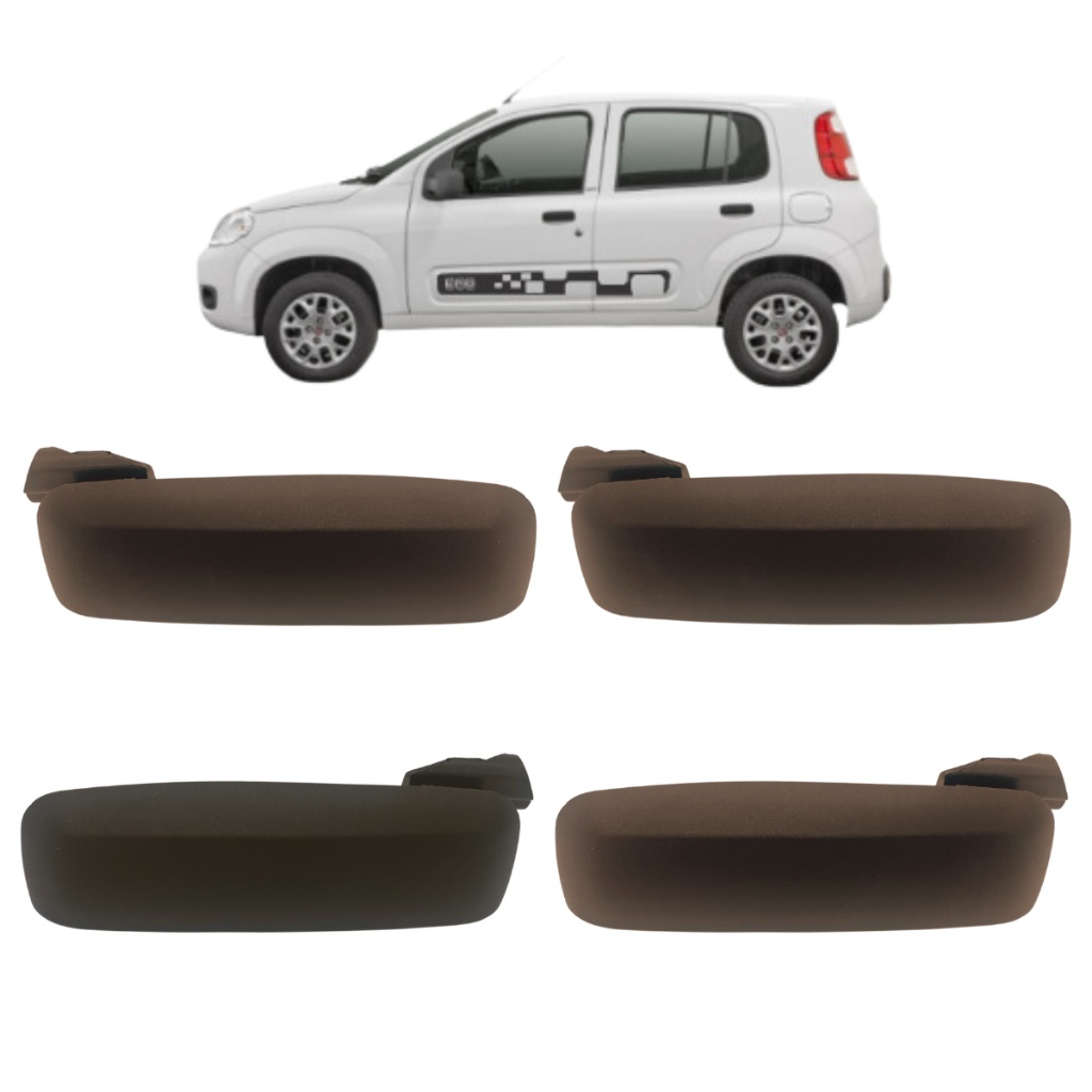 Maçaneta Porta Uno G2: Kit 4 Peças (2010-2018)