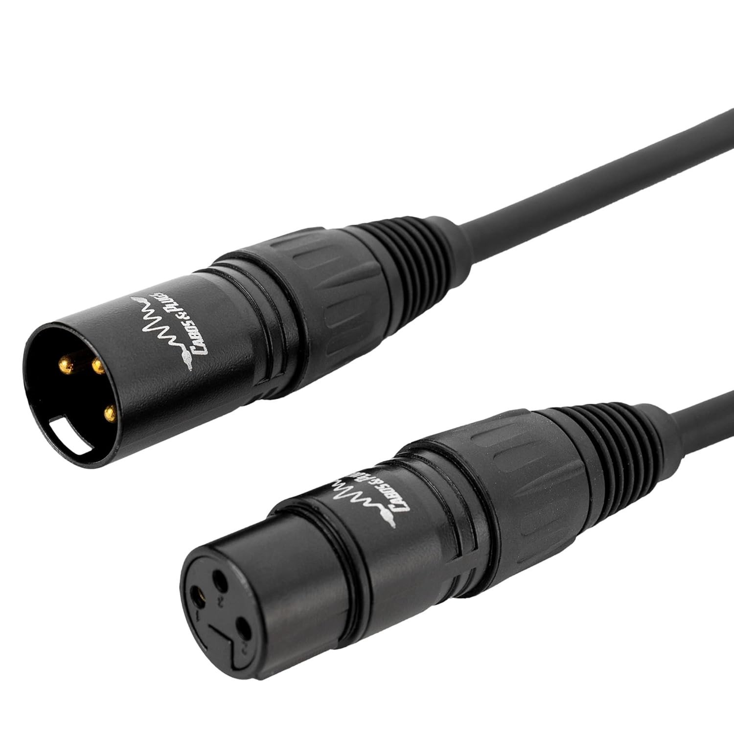 Cabo XLR Macho-Fêmea 5m: Som Profissional Balanceado para Microfones e Áudio