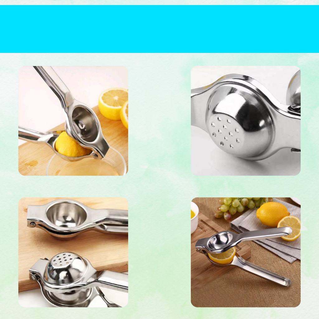 Espremedor de Limão Profissional 20cm - Aço Inox Maciço