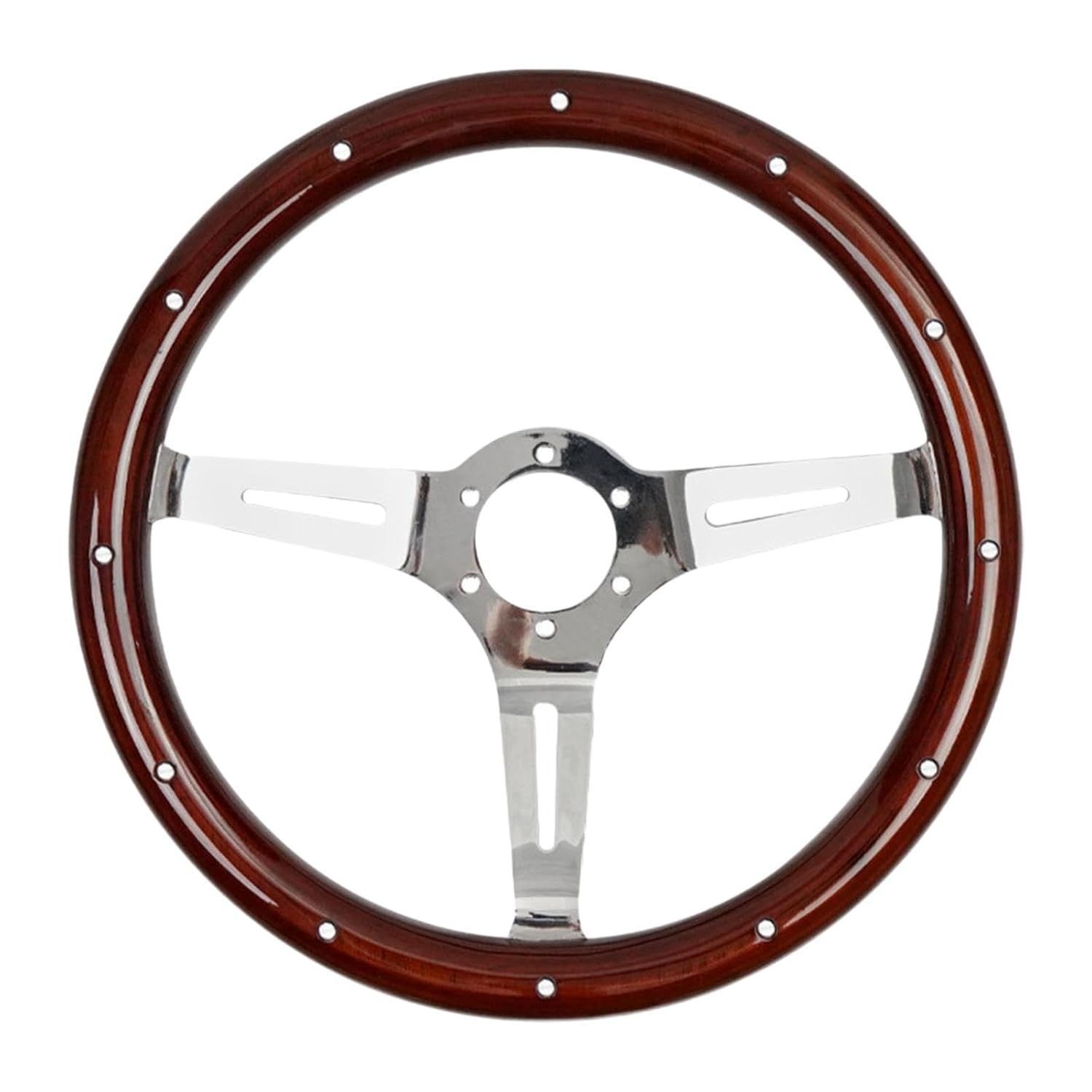 Volante Clássico Madeira Vintage - Toque Retrô e Charme para Seu Carro