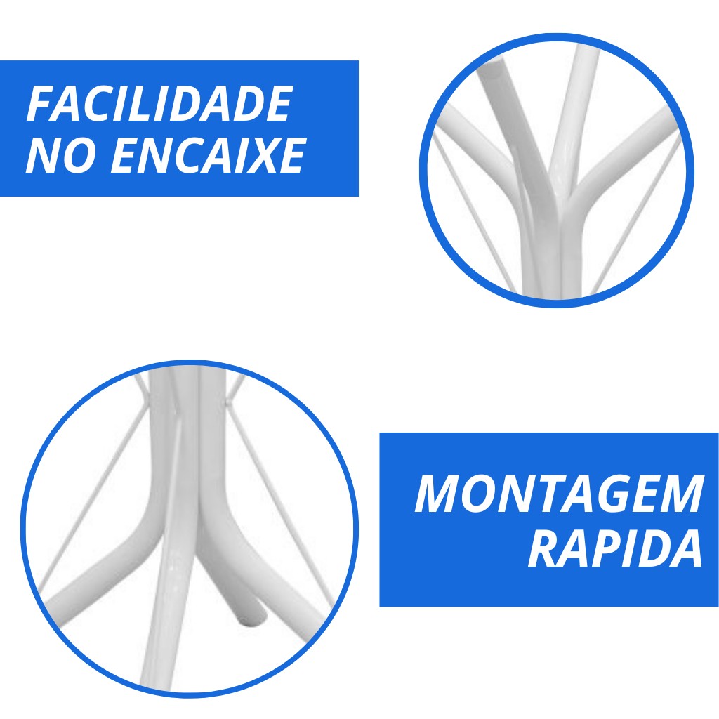 Base de Mesa Quadrada para Tampo de 90cm - Aço, Vidro e Madeira