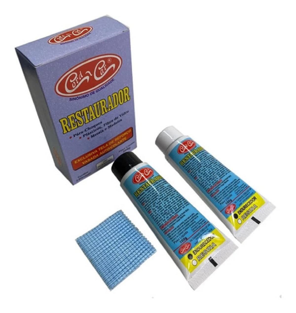 Kit Restaura Tudo Epoxi Cola Plastico Metais Madeira Fibra