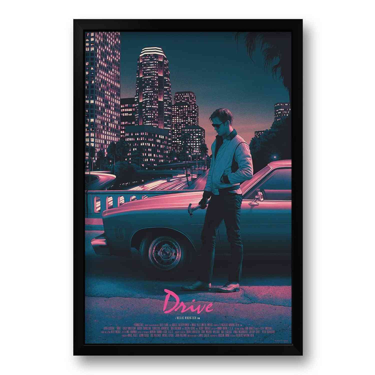 Quadro Filme Drive 40x60cm - Impressão Premium com Moldura Ecológica em Madeira de Reflorestamento