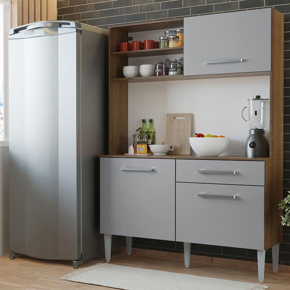 Armário de Cozinha Compacta 120cm Life Madesa - Moderno e Funcional