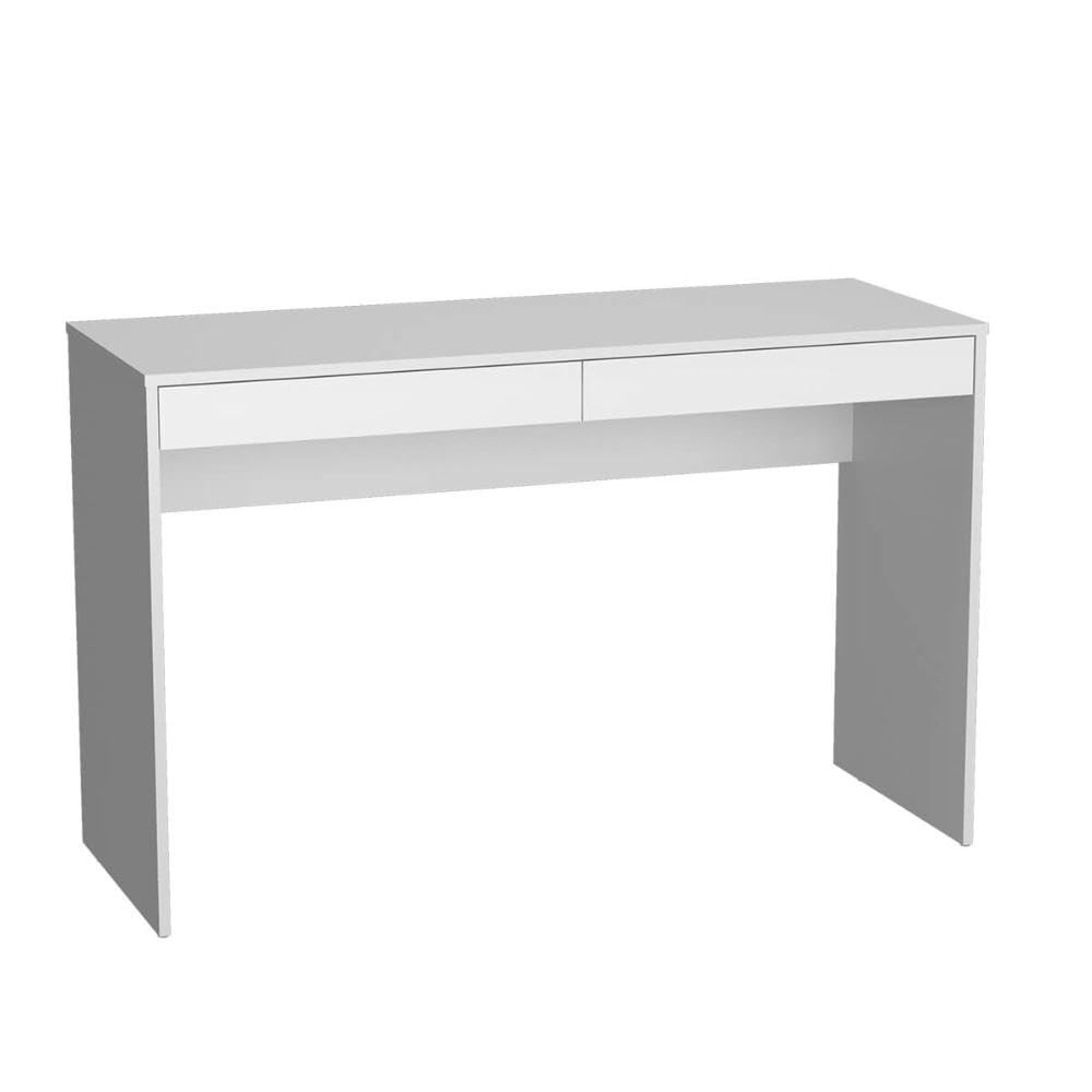 Escrivaninha Madri com 2 Gavetas - Design Moderno em Branco para Home Office