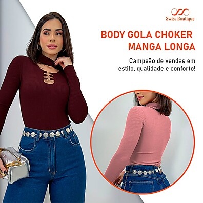 Body Feminino Manga Longa com Amor – Dia das Mães