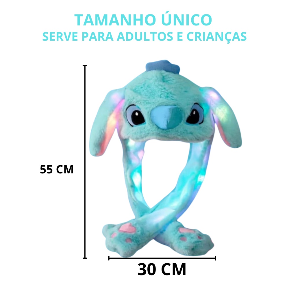 Touca Stitch com Luzes: Diversão e Magia!