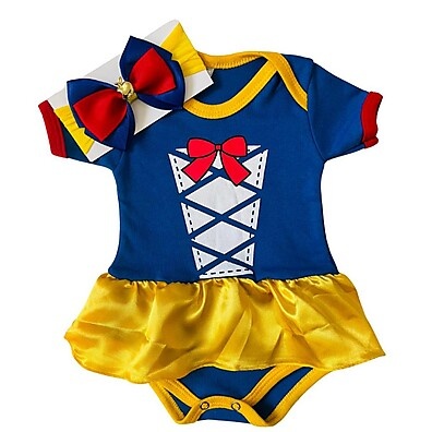 Body Branca de Neve Bebê: Mesversário Mágico ✨